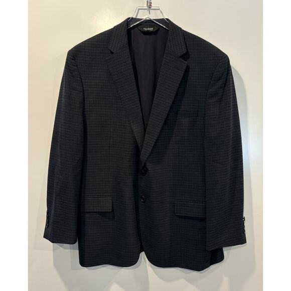 Jos A Bank Traveler Slim Fit Check Blazer Sport Coat Blazer Jacket Mens Size 48R - Picture 3 of 8